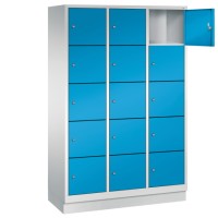 Metal locker with 15 compartments - wide model (Polar)